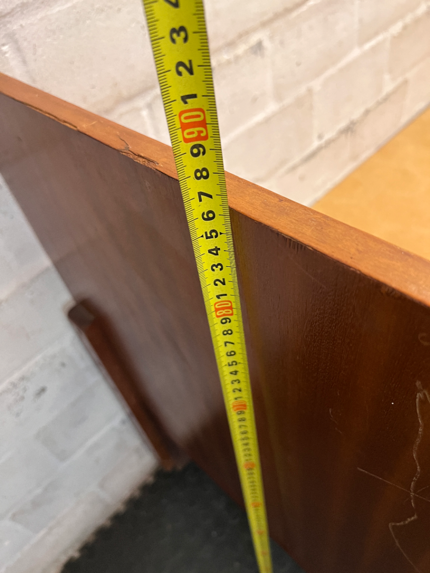 Wooden Single Bed Frame with Spring Base — Worn and Old Condition