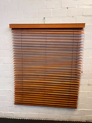 Wooden Venetian Blinds - Rich Brown, 100% Wood - 115cm wide