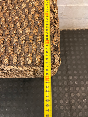 Woven Earth-Tone Dining Chair with High Back - 2ndhandwarehouse.com
