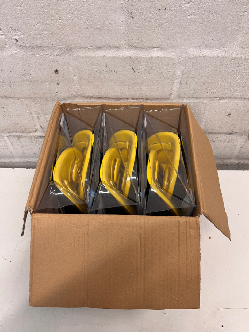 Yellow Easi Go Smiley Face Seatbelt Adjuster — Unused in Original Unopened Packaging