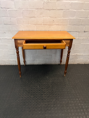 Yellowwood and Blackwood Hall Table with Drawer — Fair Condition with Visible W - 2ndhandwarehouse.com