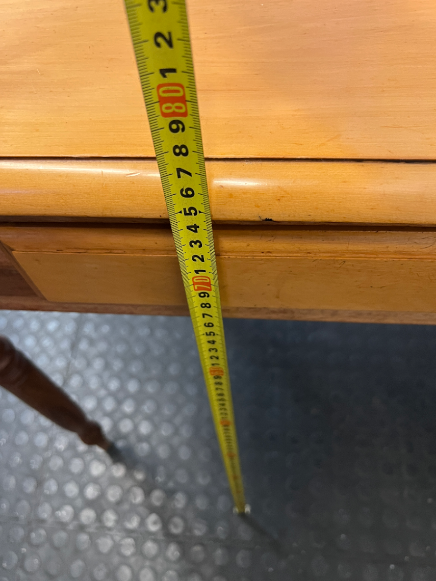 Yellowwood and Blackwood Hall Table with Drawer — Fair Condition with Visible W - 2ndhandwarehouse.com