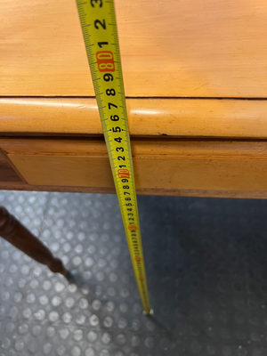 Yellowwood and Blackwood Hall Table with Drawer — Fair Condition with Visible W - 2ndhandwarehouse.com