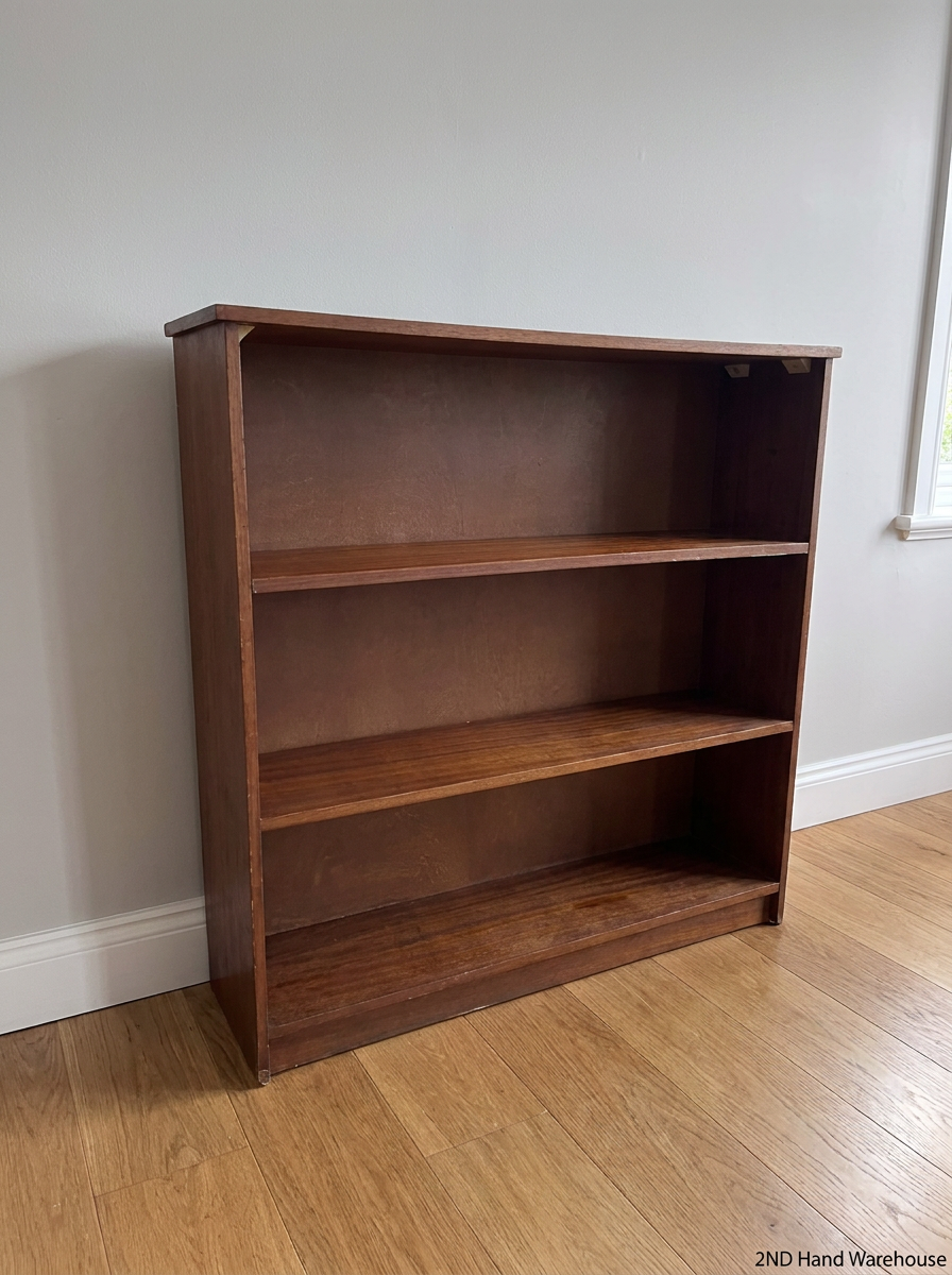 Dark Stained Pine 3 Tier Bookshelf — Good Working O