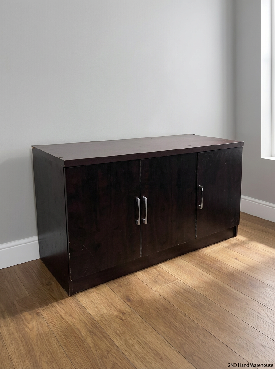 Decorfurn Dark Brown Storage Cabinet - Loose Backboard - 2ndhandwarehouse.com