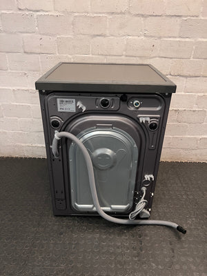Samsung Front Loader Washing Machine in Grey — Good Working Order with Fair Exterior Wear – back view