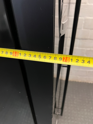 Samsung Black Mirror Side-by-Side Fridge Freezer — Good Working Order – depth measurement
