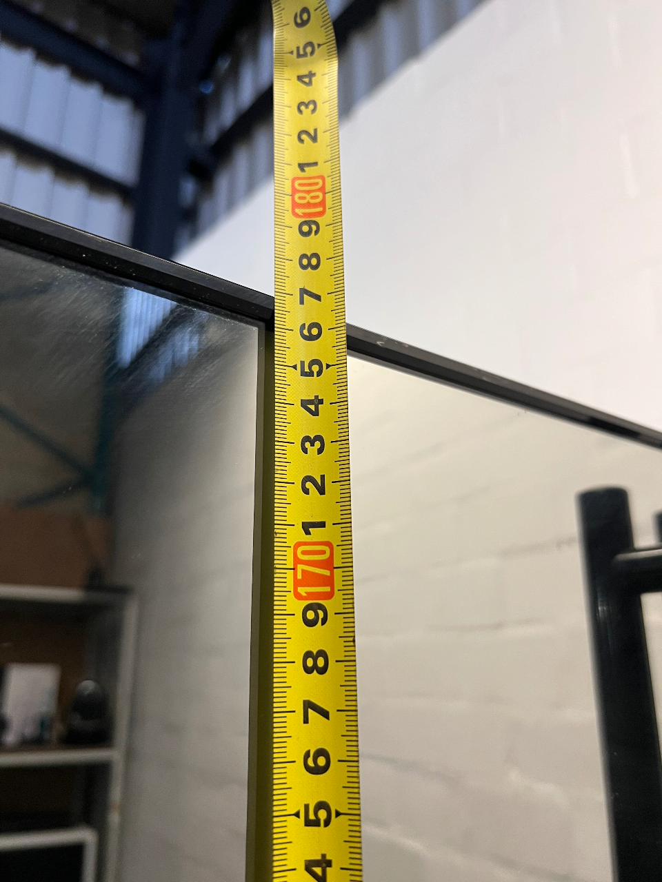 Samsung Black Mirror Side-by-Side Fridge Freezer — Good Working Order – height measurement