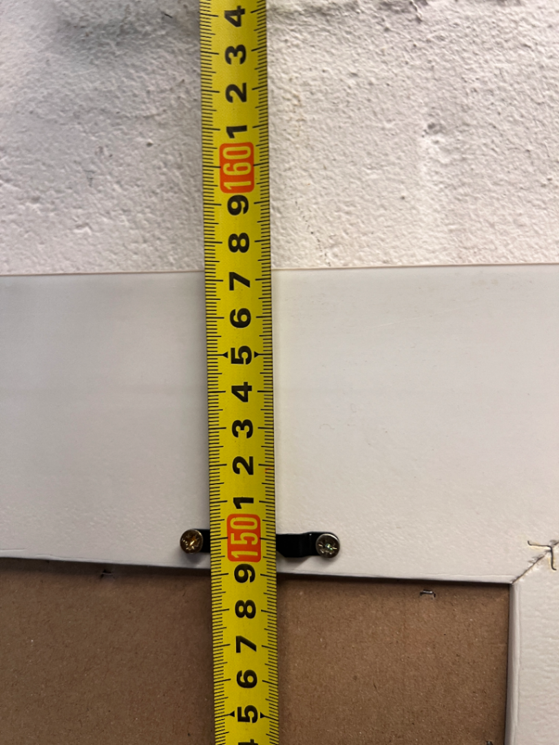 Tall Light Oak Style Framed Wall Mirror — Well Used Condition – height measurement