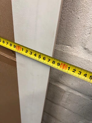 Tall Light Oak Style Framed Wall Mirror — Well Used Condition – width measurement