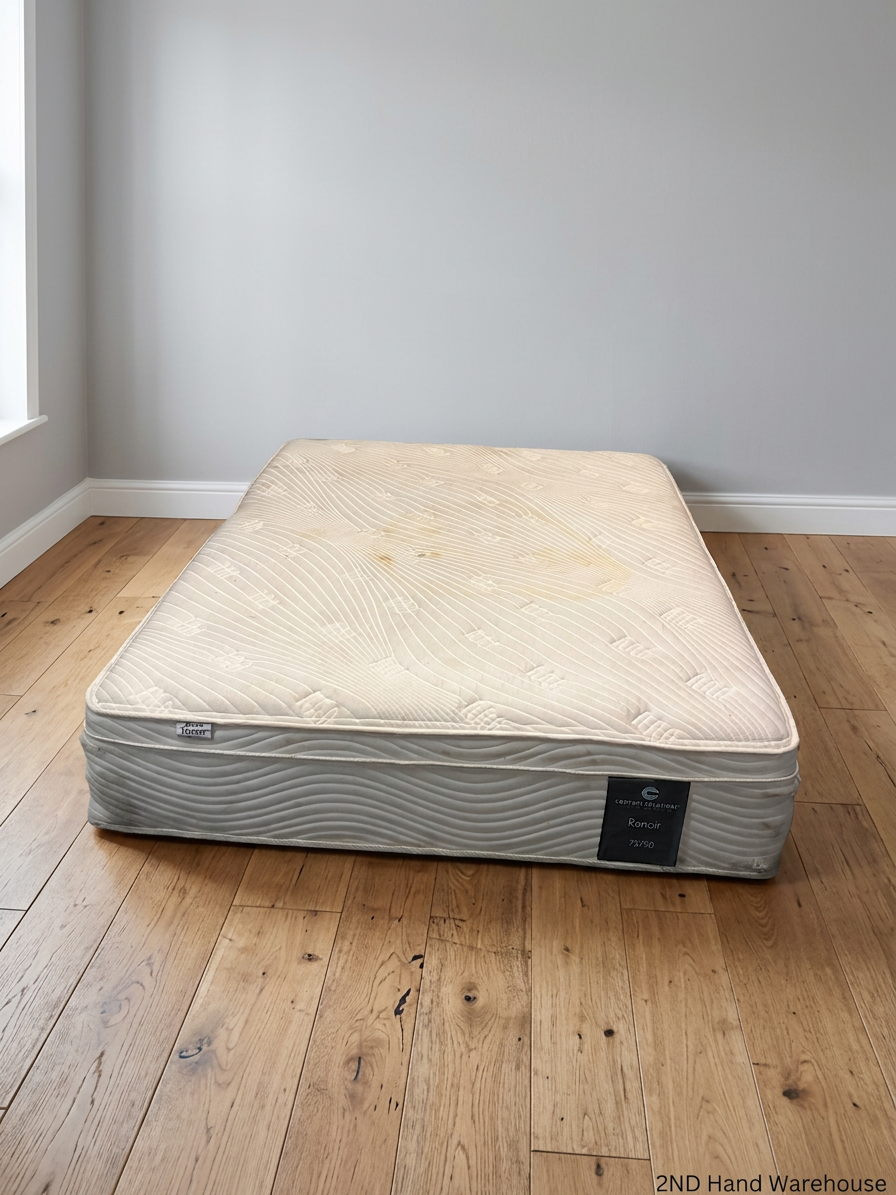 Comfort Solutions Renoir Queen Mattress — Surface Staining on Top Fabric – styled product image