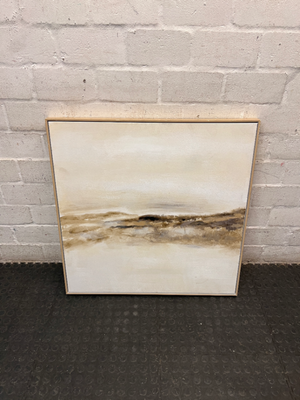 Framed Abstract Landscape Canvas Wall Art – back view