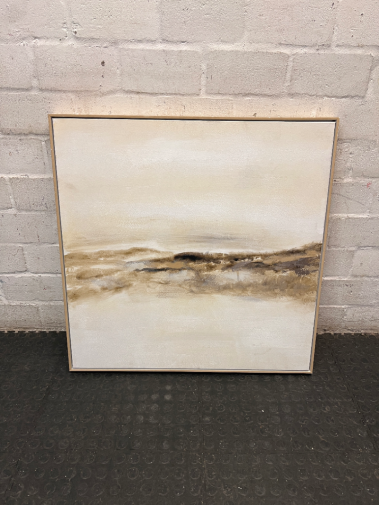 Framed Abstract Landscape Canvas Wall Art – main front view