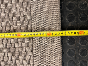 Large Woven Beige Area Rug — Well Used Rug – width measurement