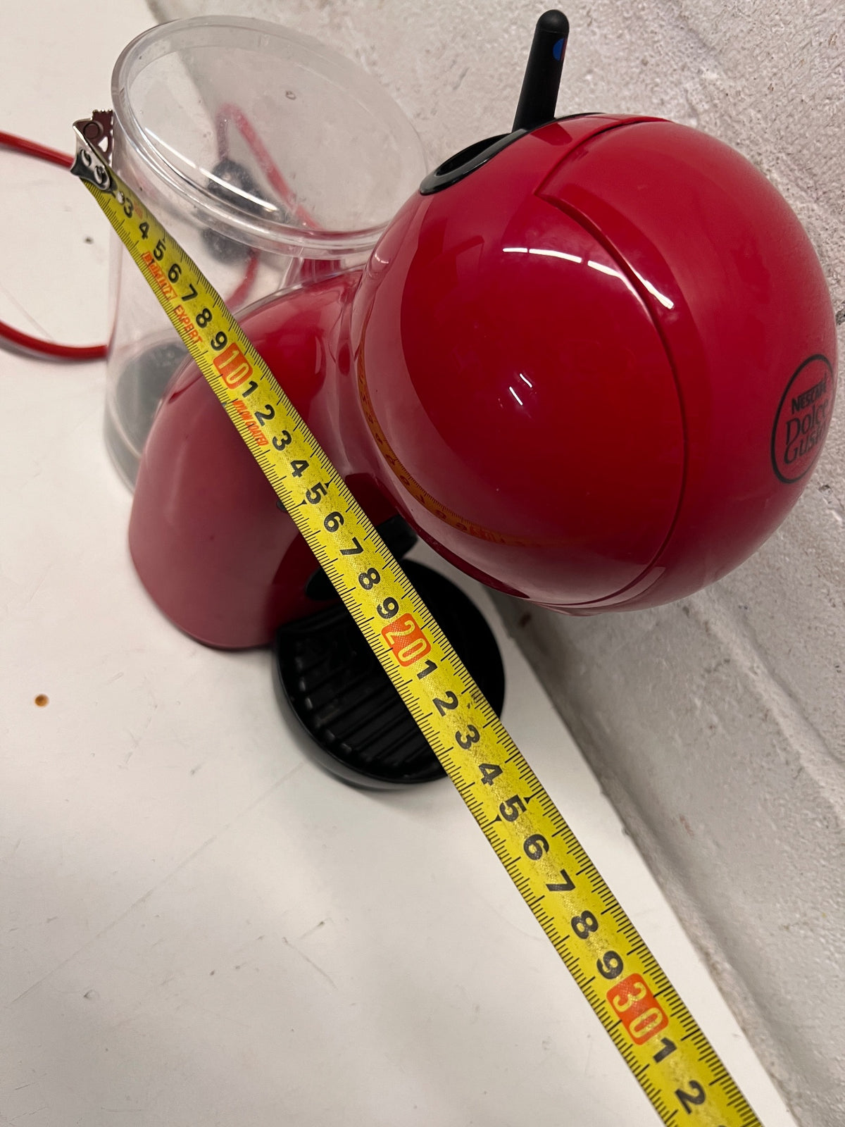 Nescafe Dolce Gusto Piccolo XS Coffee Machine in Red — Good Working Order – width measurement