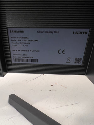 Samsung Widescreen Computer Monitor with V-Stand — Good Working Order – top view