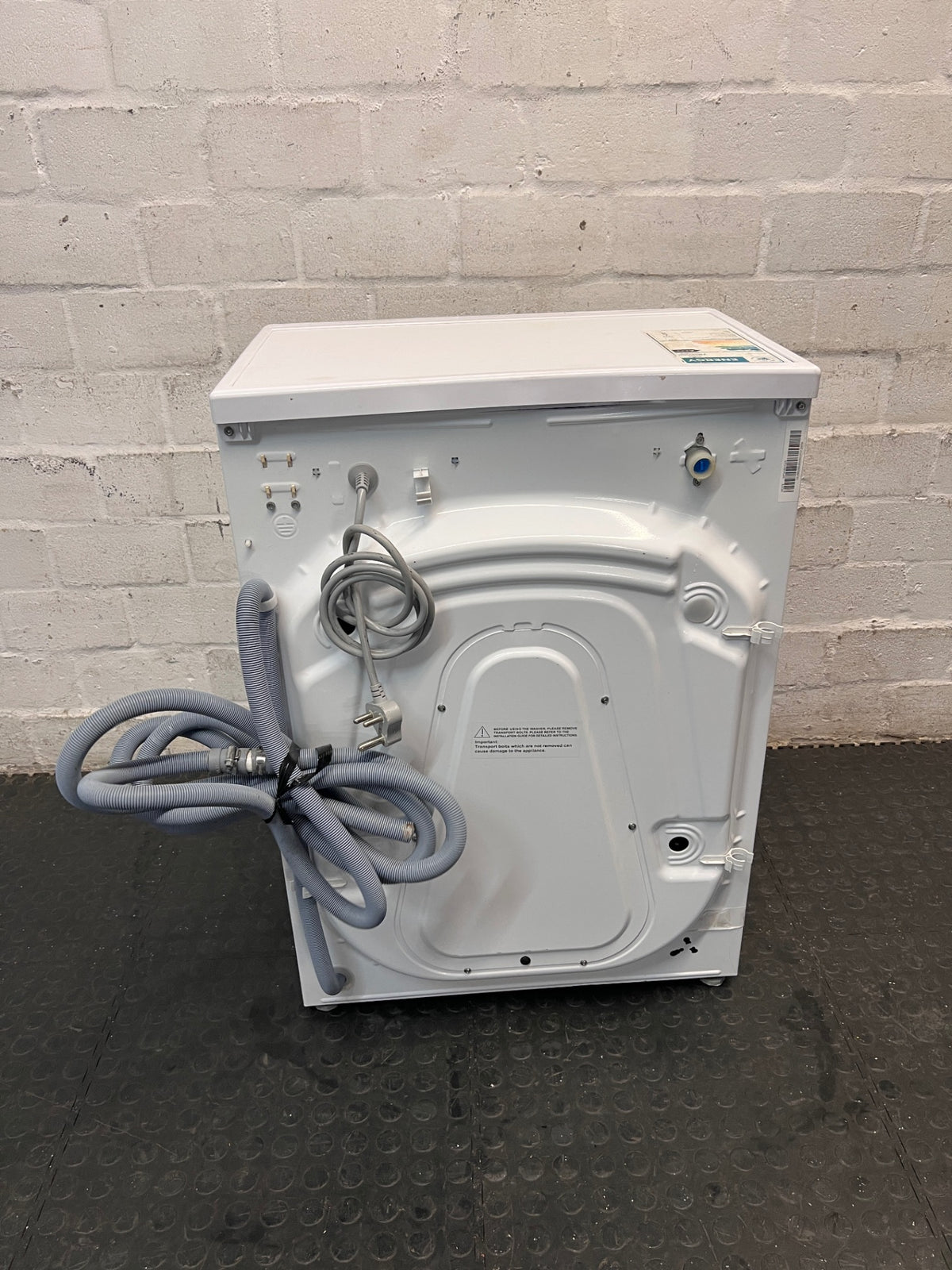 Hisense 6kg Front-Loader Washing Machine in White — Good Working Order; Well Used – back view