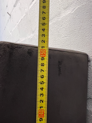 Tufted Grey Velvet Wingback Headboard — Well Used Condition – height measurement