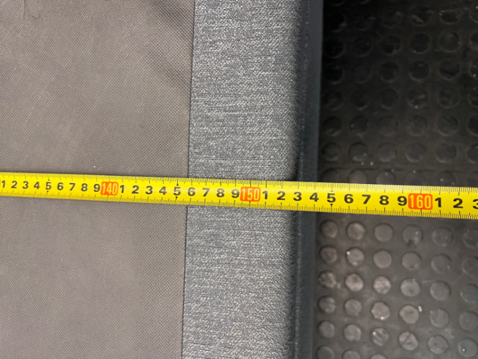 Queen Size Upholstered Fabric Bed Base — Well Used Condition – width measurement