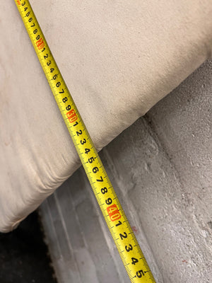 Grey Metal Folding Ironing Board — Fair Condition with Visible Surface Staining – width measurement