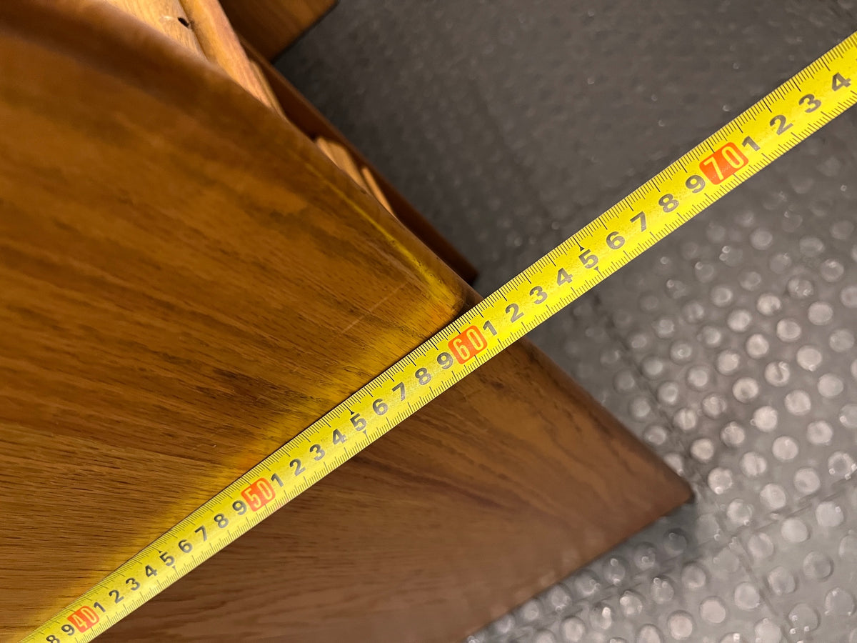 Oak Rolltop Office Desk with Drawers — Good Working Order – width measurement