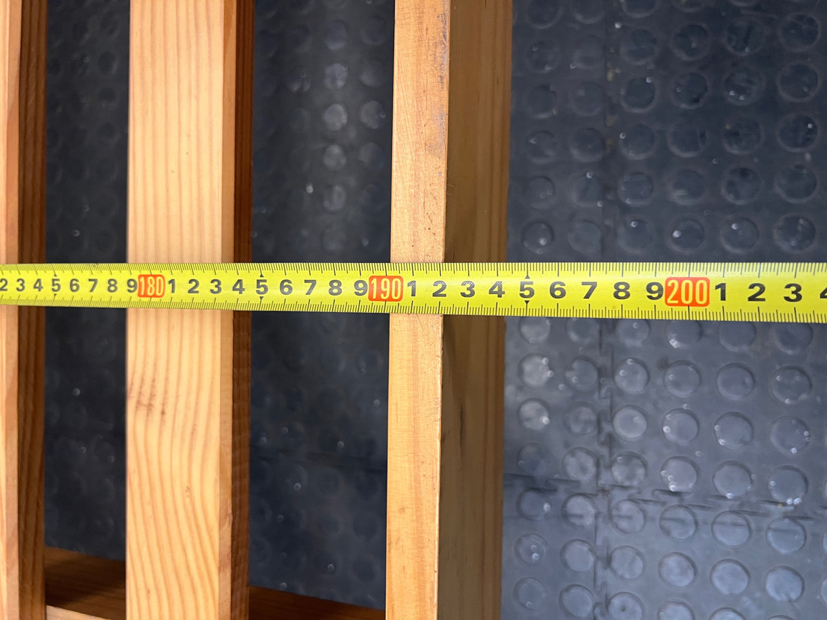 Double Slatted Wooden Bed Frame — Good Working Order – width measurement