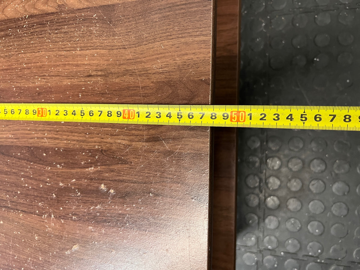 Mid-Century Style Wood Finish Coffee Table with Storage — Good Condition – depth measurement