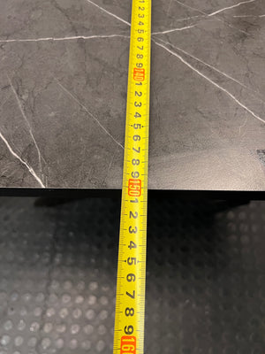 Contemporary Grey Marble-Effect Dining Table — Very Good Used Condition – width measurement