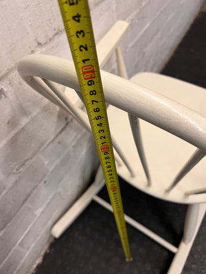 Vintage Style White Spindle Back Rocking Chair — Used; Fair Condition – height measurement