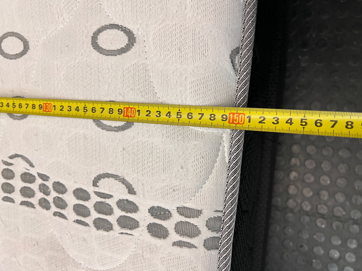 Queen Size Base Set with Patterned Mattress — Used; Fair Condition – width measurement