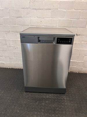 Defy Metallic Silver Freestanding Dishwasher — Good Working Order – main front view