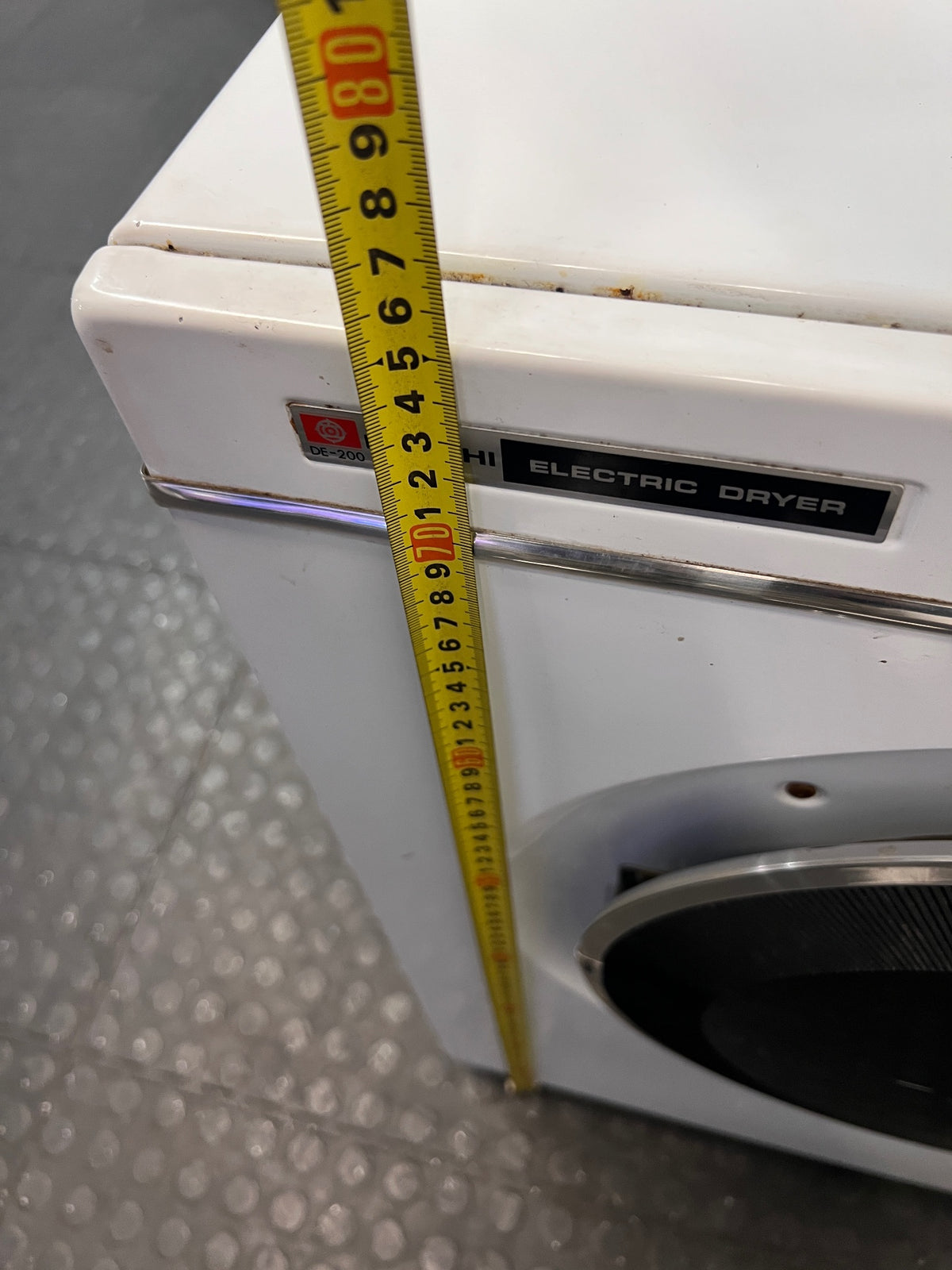Hitachi White Electric Tumble Dryer — Working Well with General Wear – height measurement