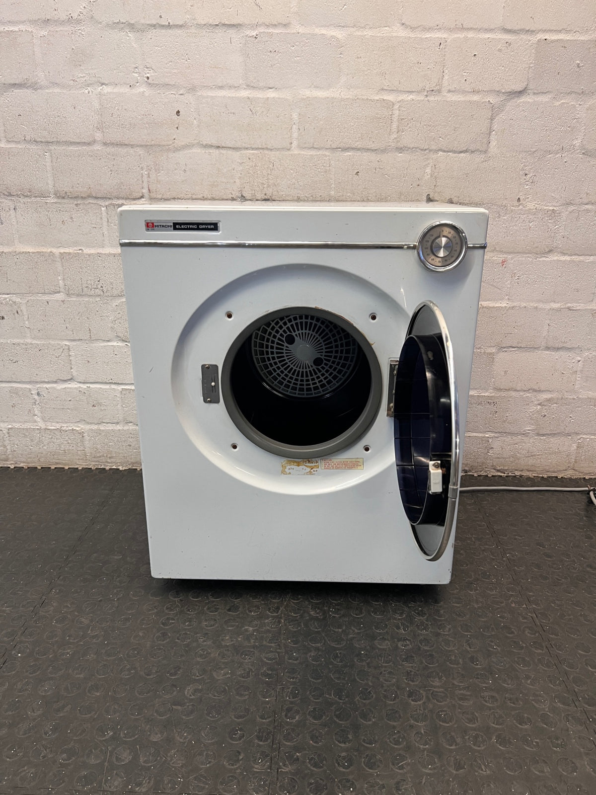 Hitachi White Electric Tumble Dryer — Working Well with General Wear – side view