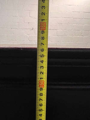 Dark Wood Finish TV Unit with Lattice Detail — Good Working Order – height measurement