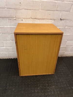 3-Drawer Oak Cabinet with Lock — Good Working Order – back view