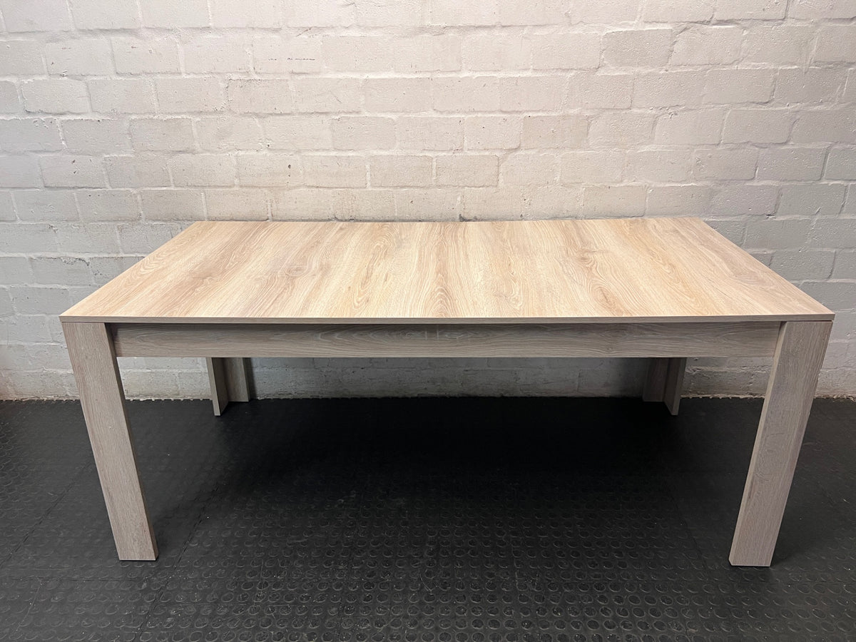 Light Oak Tone Rectangular Dining Table — Good Working Order – condition detail