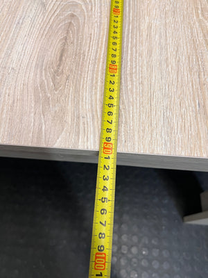 Light Oak Tone Rectangular Dining Table — Good Working Order – depth measurement
