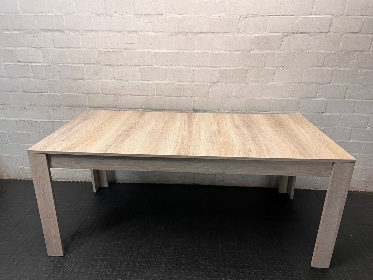 Light Oak Tone Rectangular Dining Table — Good Working Order – main front view