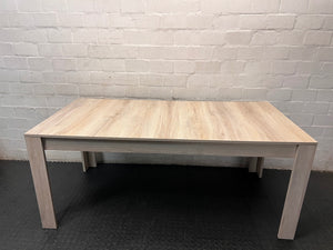 Light Oak Tone Rectangular Dining Table — Good Working Order – main front view