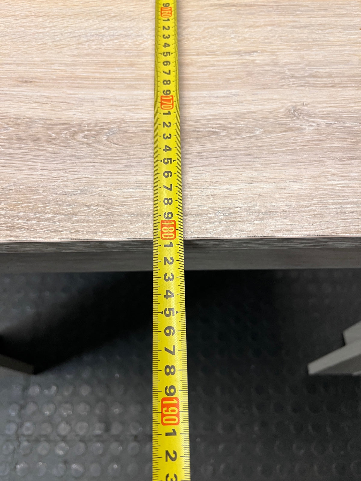 Light Oak Tone Rectangular Dining Table — Good Working Order – width measurement