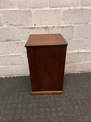 Compact Wooden Cabinet with Drawer — Fair Condition with Visible Wear – condition detail