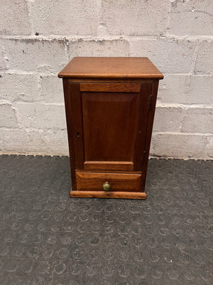 Compact Wooden Cabinet with Drawer — Fair Condition with Visible Wear – main front view
