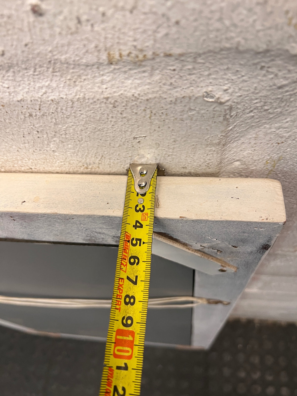 Classic White Framed Rectangular Wall Mirror — Fair Used Condition – depth measurement
