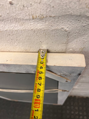 Classic White Framed Rectangular Wall Mirror — Fair Used Condition – depth measurement