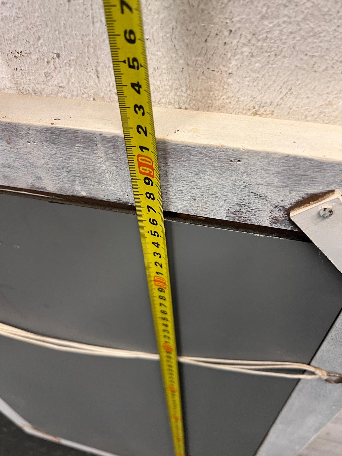 Classic White Framed Rectangular Wall Mirror — Fair Used Condition – height measurement