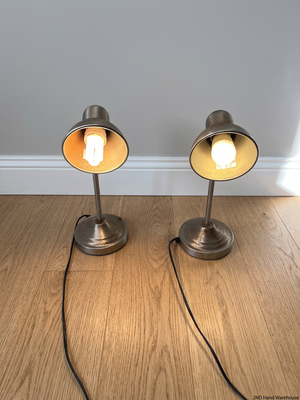 Adjustable Grey Metallic Table Lamp — Minor Rust Build Up – styled product image