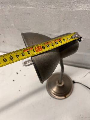Adjustable Grey Metallic Table Lamp — Minor Rust Build Up – width measurement