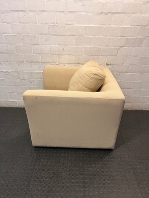 Coricraft Jessie 1 Seater Couch in Light Sand — Good Condition – side view