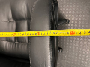 Black Faux-Leather High Back Office Chair — Significant Wear and Tear Damage – width measurement