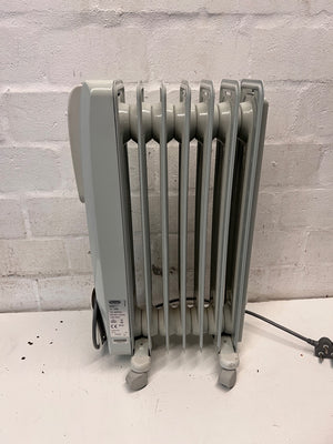DeLonghi Cream Oil Heater with Castors — Good Working Order – top view